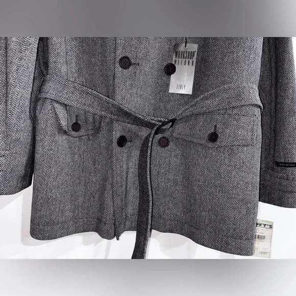 Vintage Workshop Milano Gray Trench Coat - Picture 4 of 12